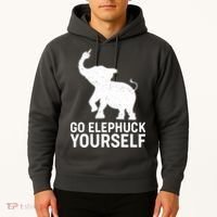 Go Elephuck Yourself Elephant Middle Finger Hoodie thumb 2