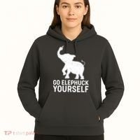 Go Elephuck Yourself Elephant Middle Finger Hoodie thumb 5