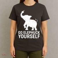 Go Elephuck Yourself Elephant Middle Finger T-Shirt thumb 4