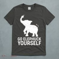 Go Elephuck Yourself Elephant Middle Finger T-Shirt thumb 5