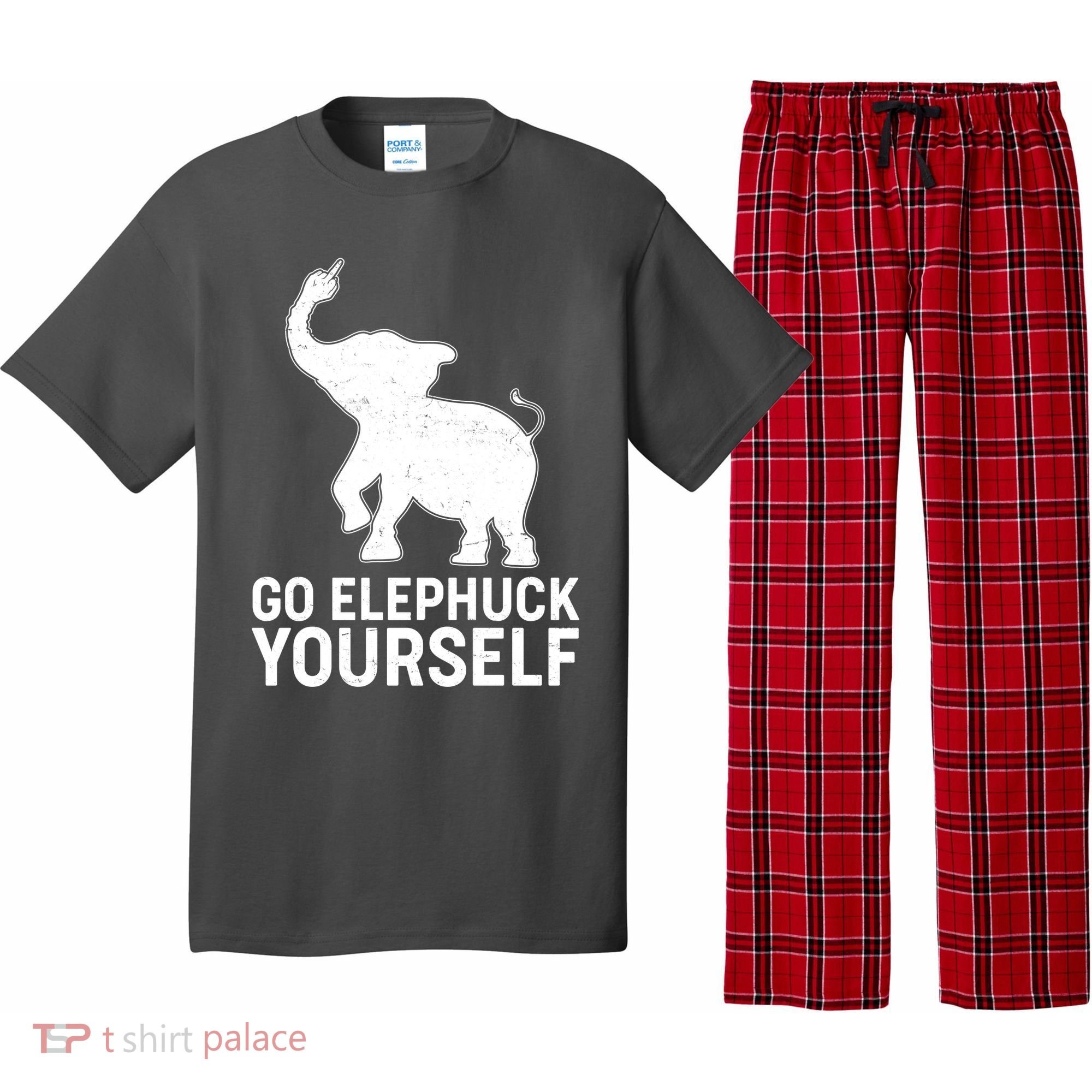 Go Elephuck Yourself Elephant Middle Finger Pajama Set