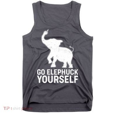 Go Elephuck Yourself Elephant Middle Finger Tank Top