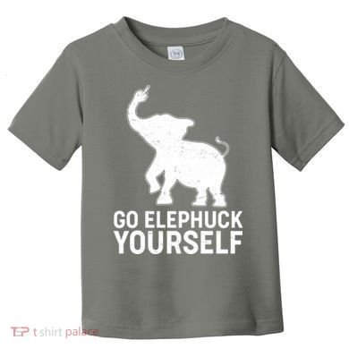 Go Elephuck Yourself Elephant Middle Finger Toddler T-Shirt