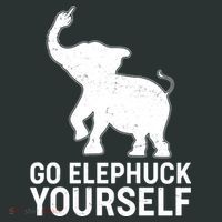 Go Elephuck Yourself Elephant Middle Finger Women's Long Sleeve Shirt thumb 2
