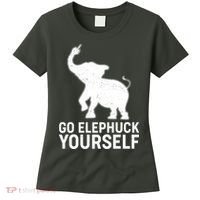 Go Elephuck Yourself Elephant Middle Finger Women's T-Shirt thumb 0