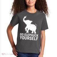 Go Elephuck Yourself Elephant Middle Finger Kids T-Shirt thumb 2
