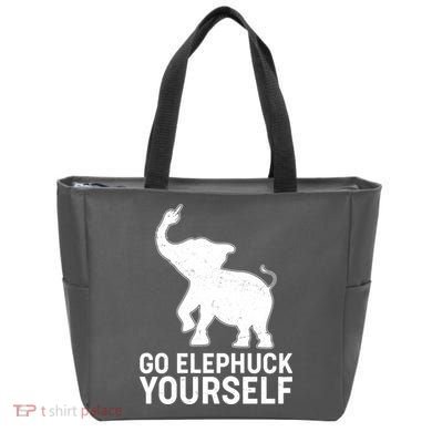 Go Elephuck Yourself Elephant Middle Finger Tote Bag