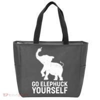 Go Elephuck Yourself Elephant Middle Finger Tote Bag thumb 0