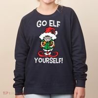 Go Elf Yourself Funny Christmas Women's Sweatshirt thumb 0