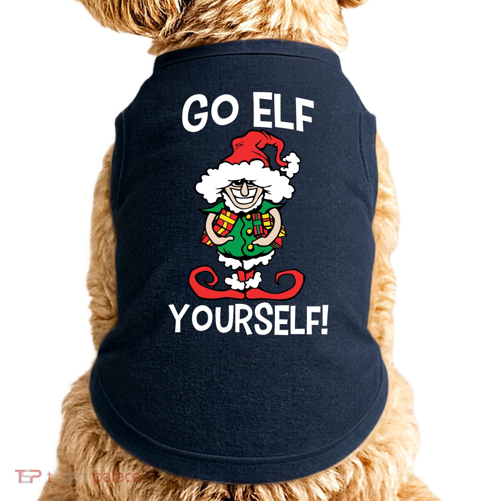 Go Elf Yourself Funny Christmas Doggie Tank