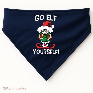 Go Elf Yourself Funny Christmas USA-Made Doggie Bandana