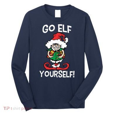 Go Elf Yourself Funny Christmas Long Sleeve Shirt