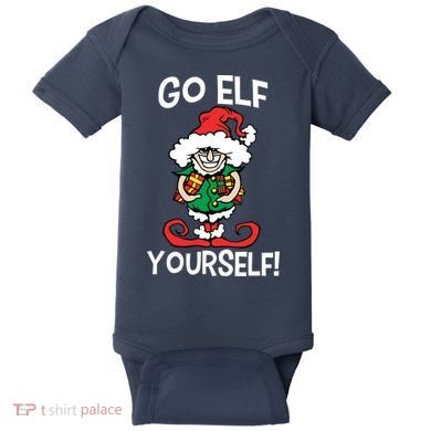 Go Elf Yourself Funny Christmas Baby Bodysuit