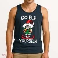 Go Elf Yourself Funny Christmas Tank Top thumb 3