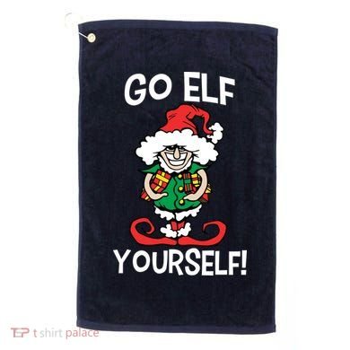 Go Elf Yourself Funny Christmas Golf Towel