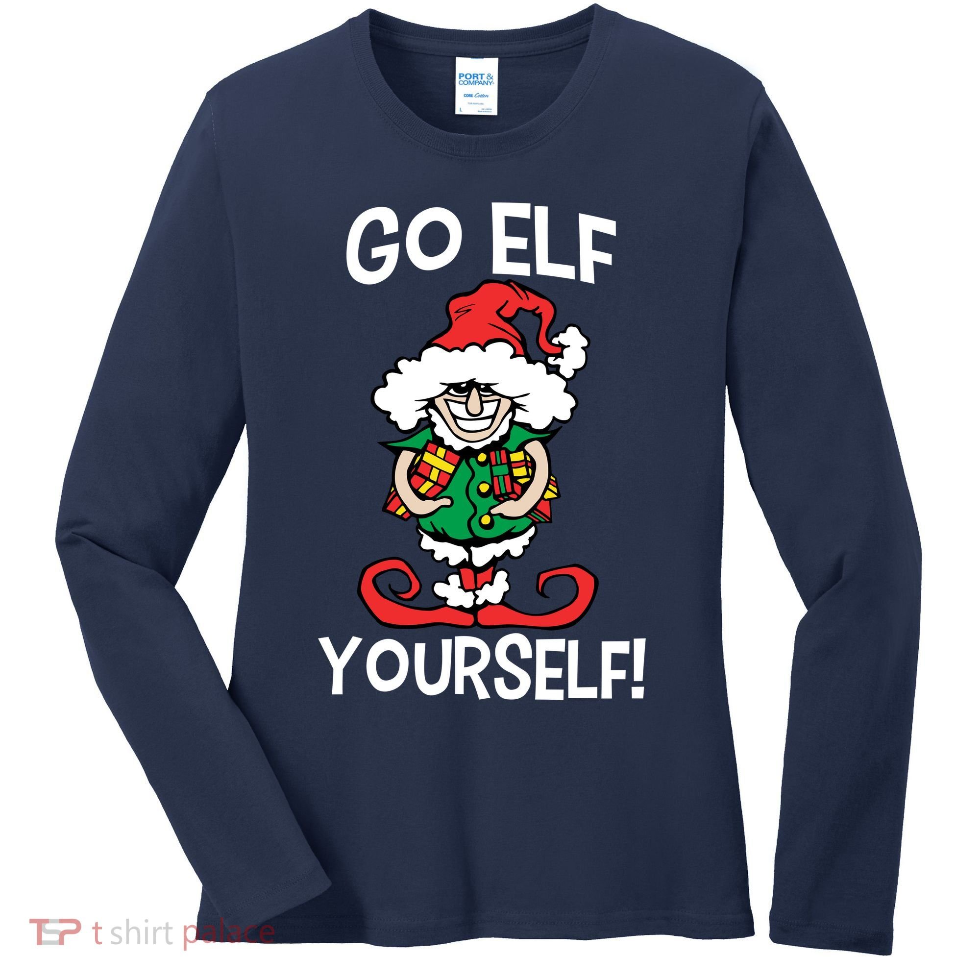 Go Elf Yourself Funny Christmas Women's Long Sleeve Shirt