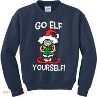 Go Elf Yourself Funny Christmas Kids Sweatshirt thumb 0