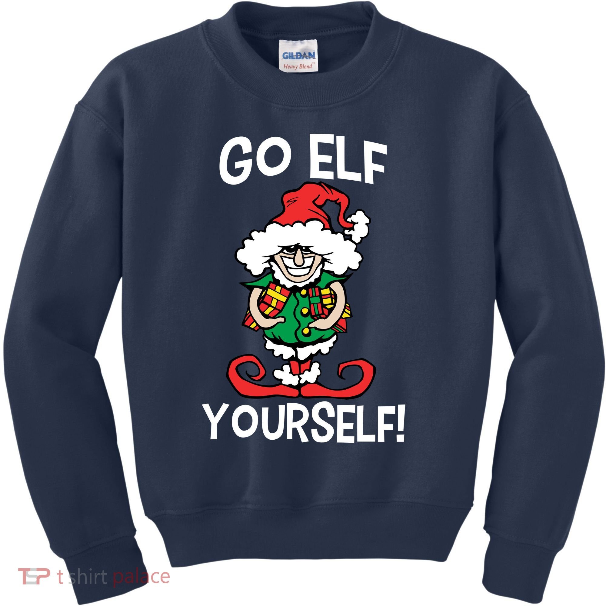 Go Elf Yourself Funny Christmas Kids Sweatshirt