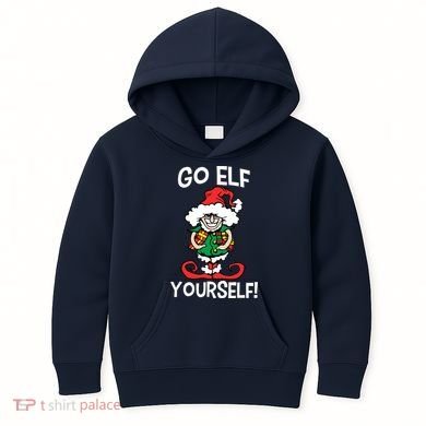 Go Elf Yourself Funny Christmas Kids Hoodie