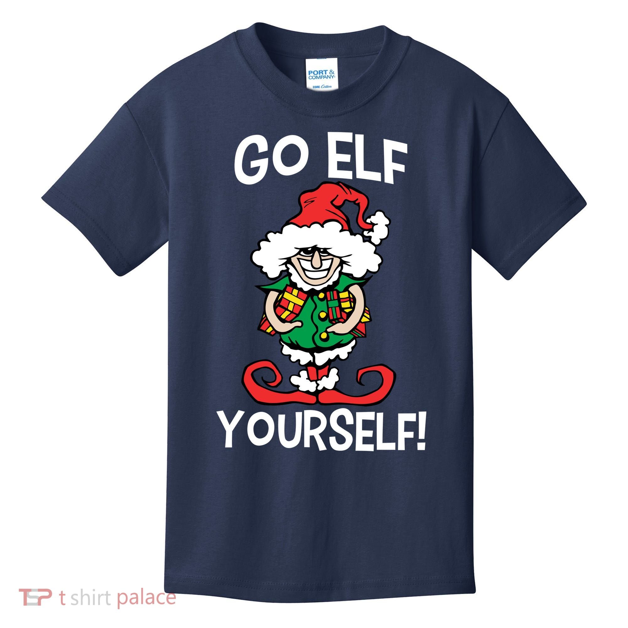 Go Elf Yourself Funny Christmas Kids T-Shirt