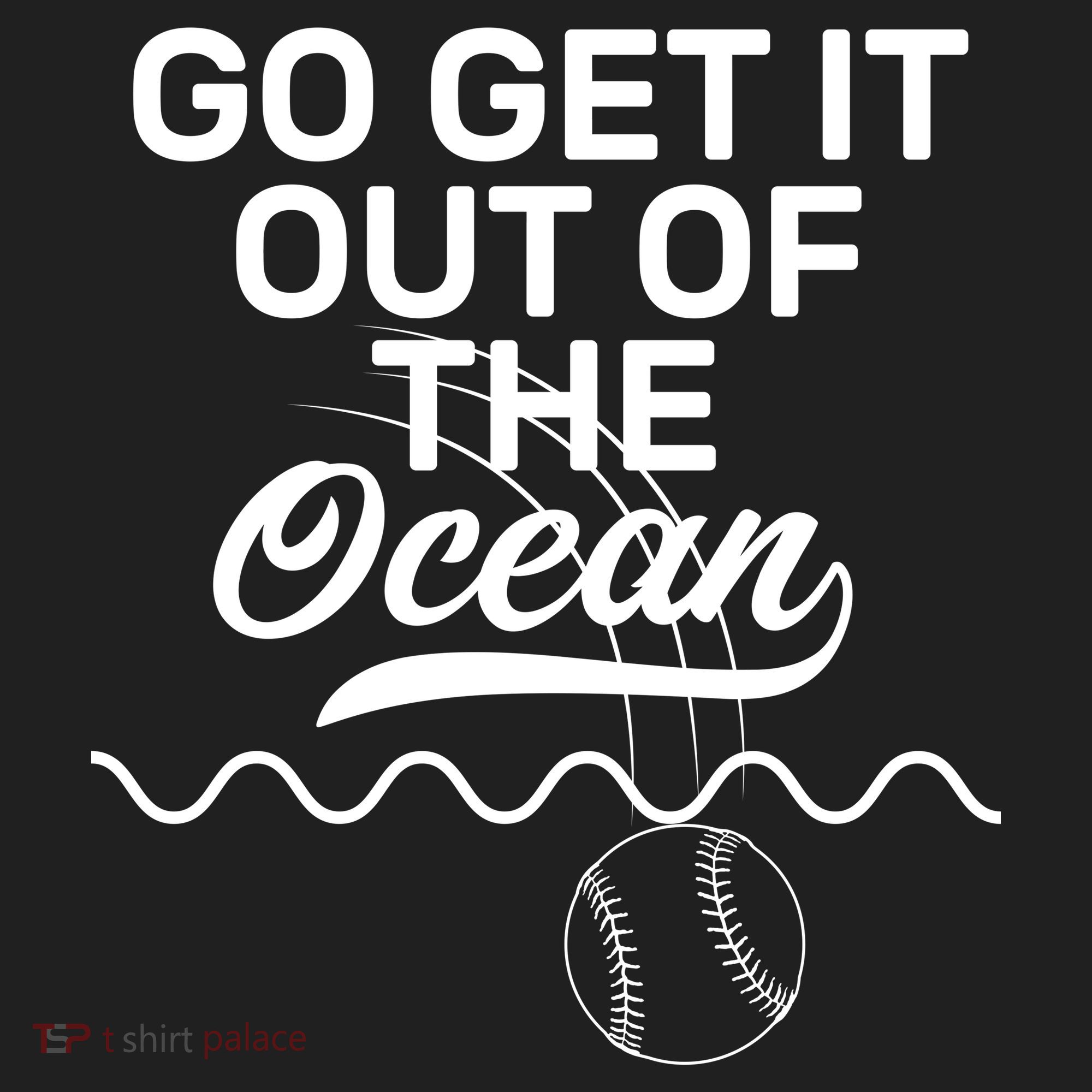 Go Get It Out Of The Ocean Golf Towel