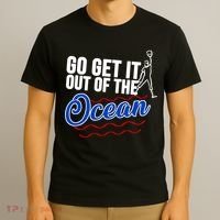 Go Get It Out Of The Ocean Baseball T-Shirt thumb 3