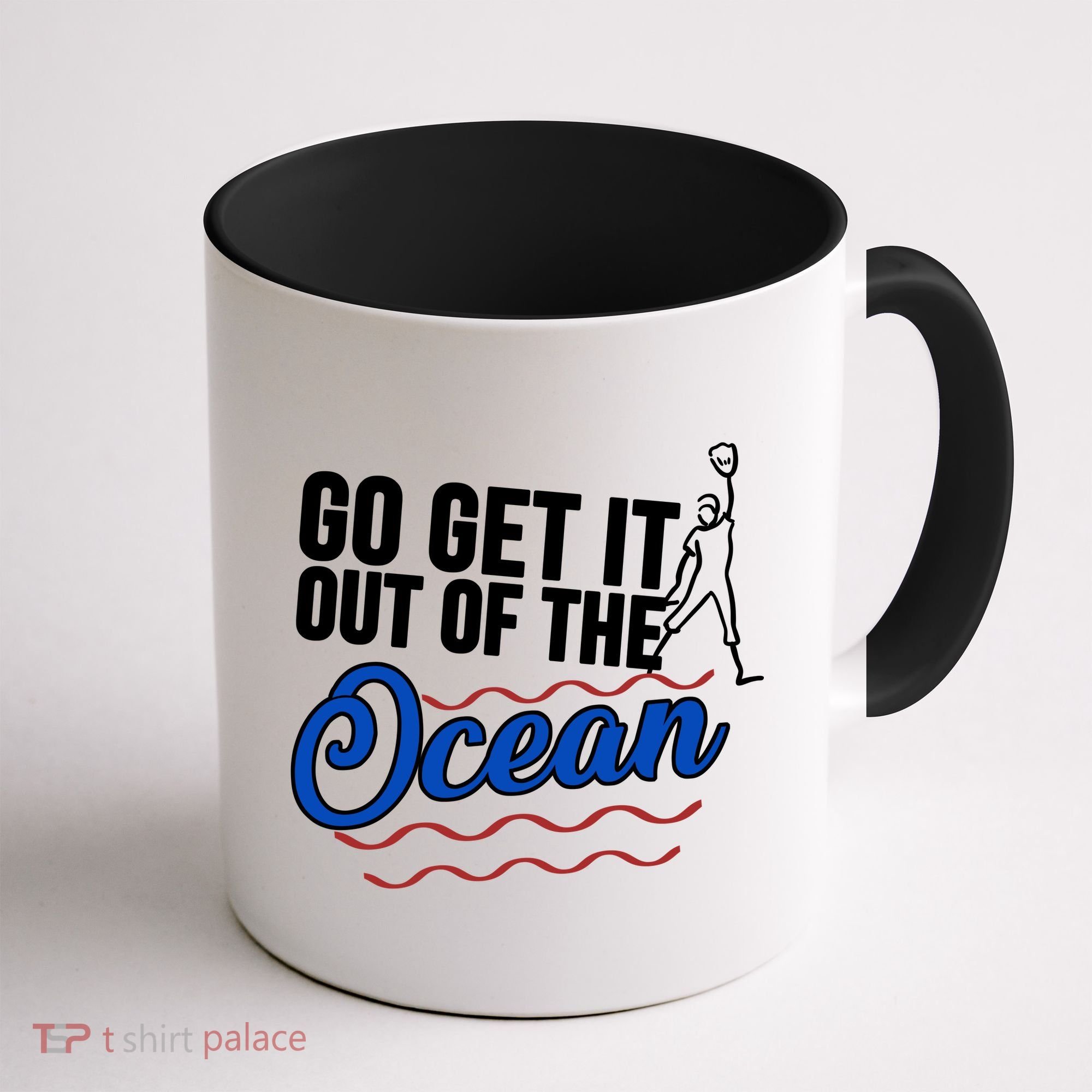 Go Get It Out Of The Ocean Baseball Coffee Mug