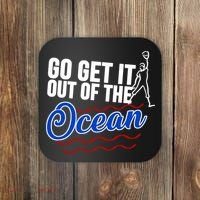 Go Get It Out Of The Ocean Baseball Coaster thumb 0