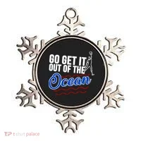 Go Get It Out Of The Ocean Baseball Ornament thumb 0