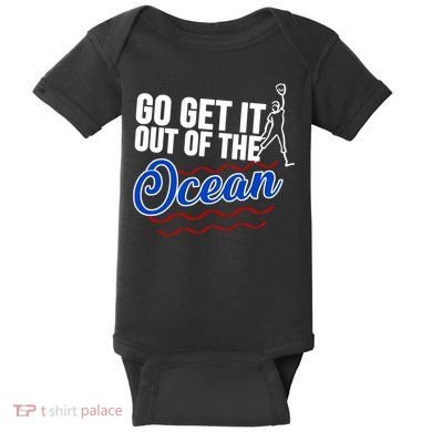 Go Get It Out Of The Ocean Baseball Baby Bodysuit