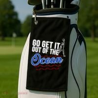 Go Get It Out Of The Ocean Baseball Golf Towel thumb 2