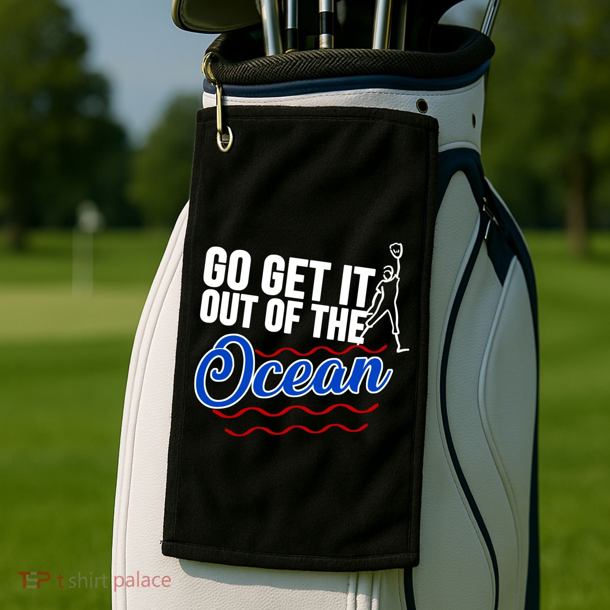 Go Get It Out Of The Ocean Baseball Golf Towel