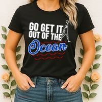 Go Get It Out Of The Ocean Baseball Women's T-Shirt thumb 2