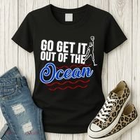 Go Get It Out Of The Ocean Baseball Women's T-Shirt thumb 3
