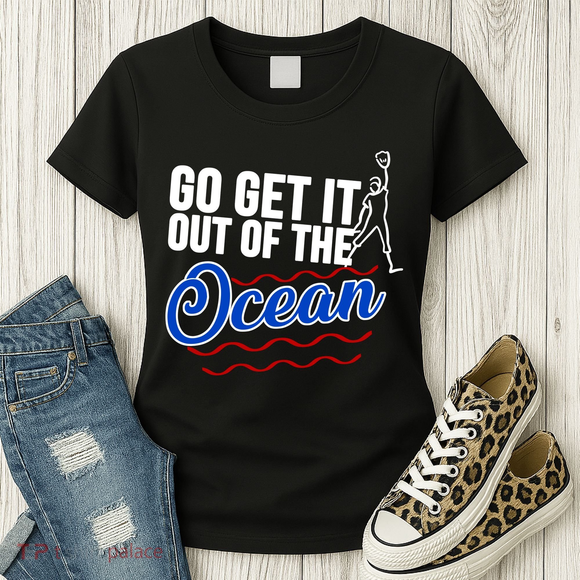 Go Get It Out Of The Ocean Baseball Women's T-Shirt