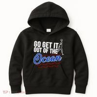 Go Get It Out Of The Ocean Baseball Kids Hoodie thumb 0