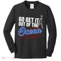 Go Get It Out Of The Ocean Baseball Kids Long Sleeve Shirt thumb 0