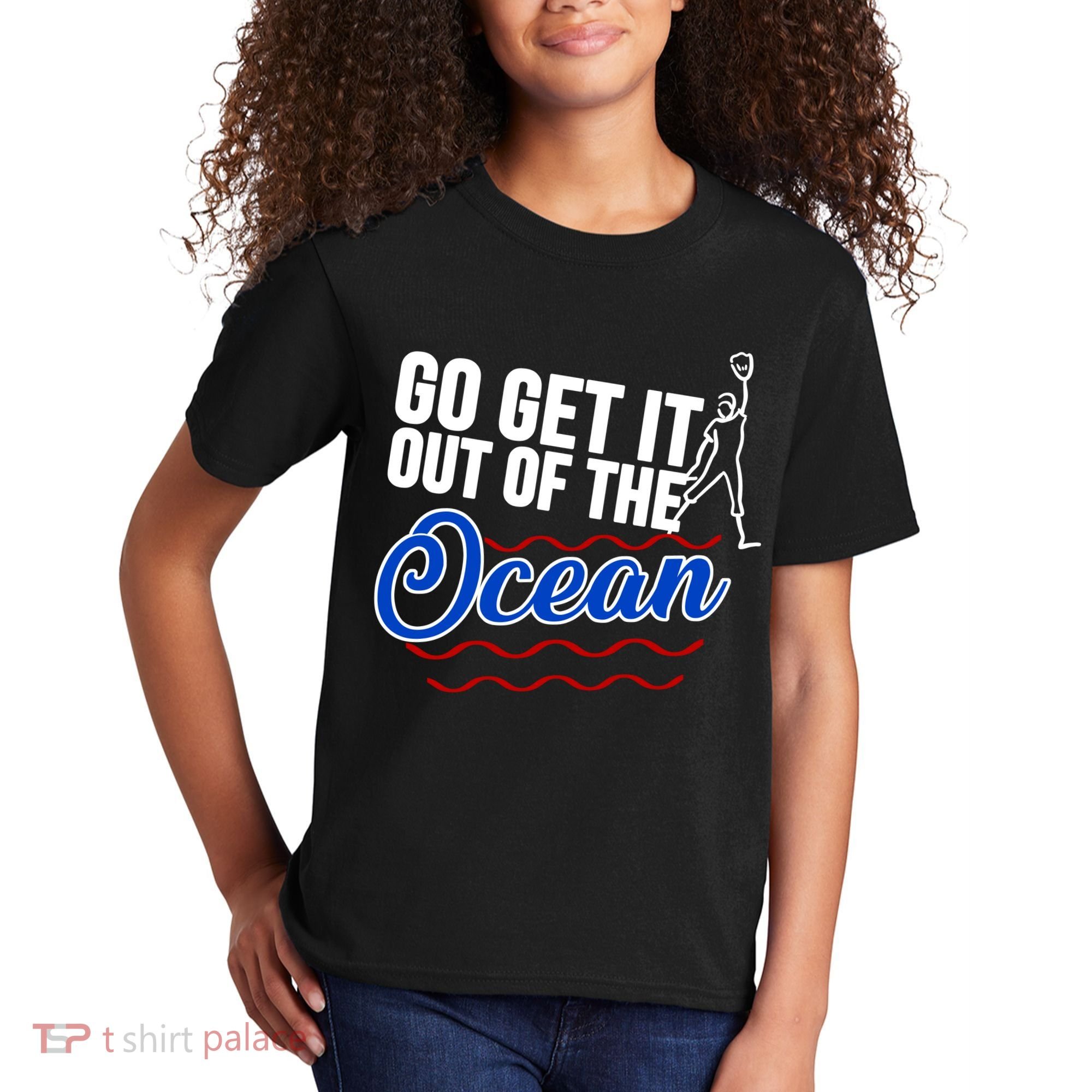 Go Get It Out Of The Ocean Baseball Kids T-Shirt