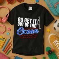 Go Get It Out Of The Ocean Baseball Kids T-Shirt thumb 3