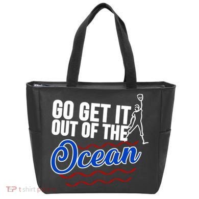 Go Get It Out Of The Ocean Baseball Tote Bag
