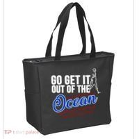 Go Get It Out Of The Ocean Baseball Tote Bag thumb 2