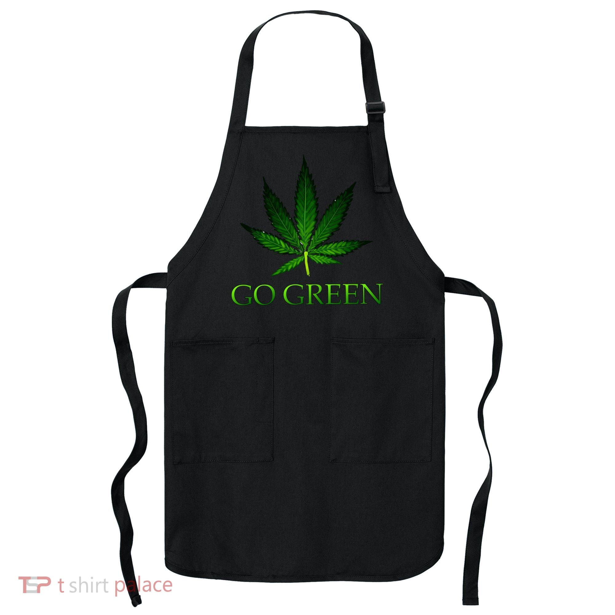 Go Green Medical Marijuana Weed Apron