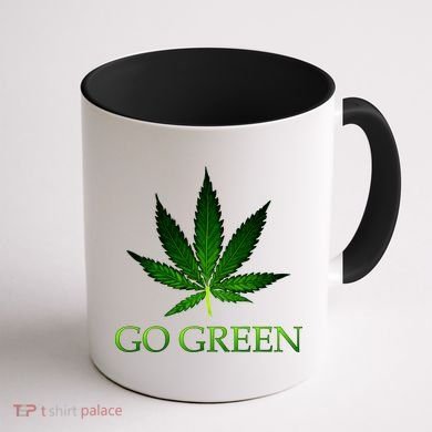 Go Green Medical Marijuana Weed Coffee Mug back