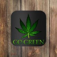 Go Green Medical Marijuana Weed Coaster thumb 0