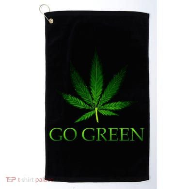 Go Green Medical Marijuana Weed Golf Towel
