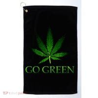 Go Green Medical Marijuana Weed Golf Towel thumb 0