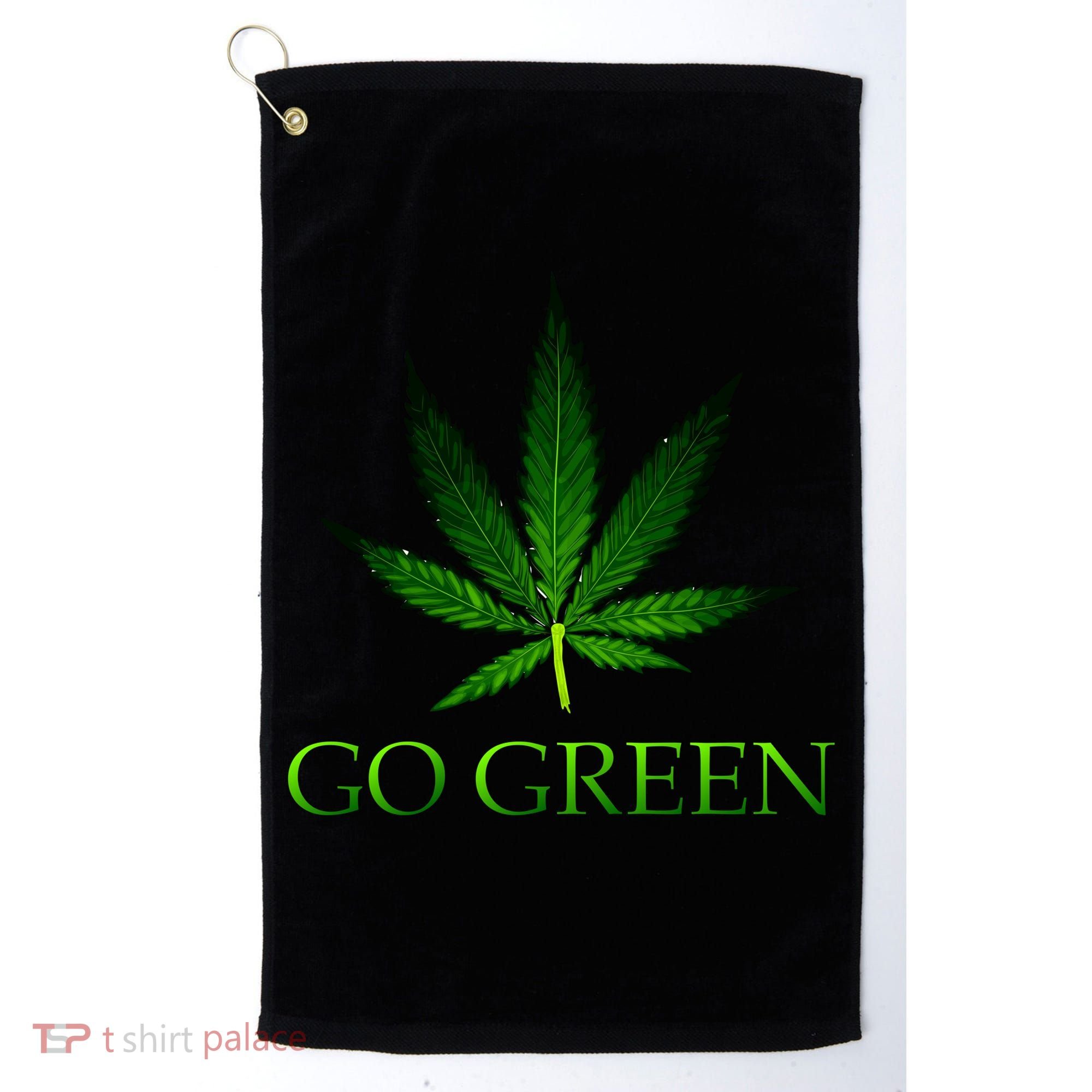 Go Green Medical Marijuana Weed Golf Towel