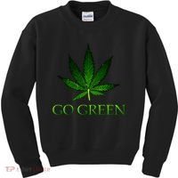 Go Green Medical Marijuana Weed Kids Sweatshirt thumb 0