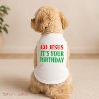 Go Jesus It's Your Birthday Doggie Tank thumb 2