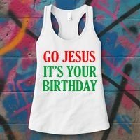 Go Jesus It's Your Birthday Women's Tank Top thumb 3